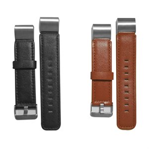 Affinity Fitbit Charge 2 Leather Band Duo Pack, Black / Brown